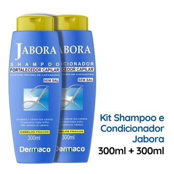 Kit Antiqueda: Shampoo Jabora 300ml + Condicionador Jabora 300ml | Fortalecedor Capilar - segunda imagem